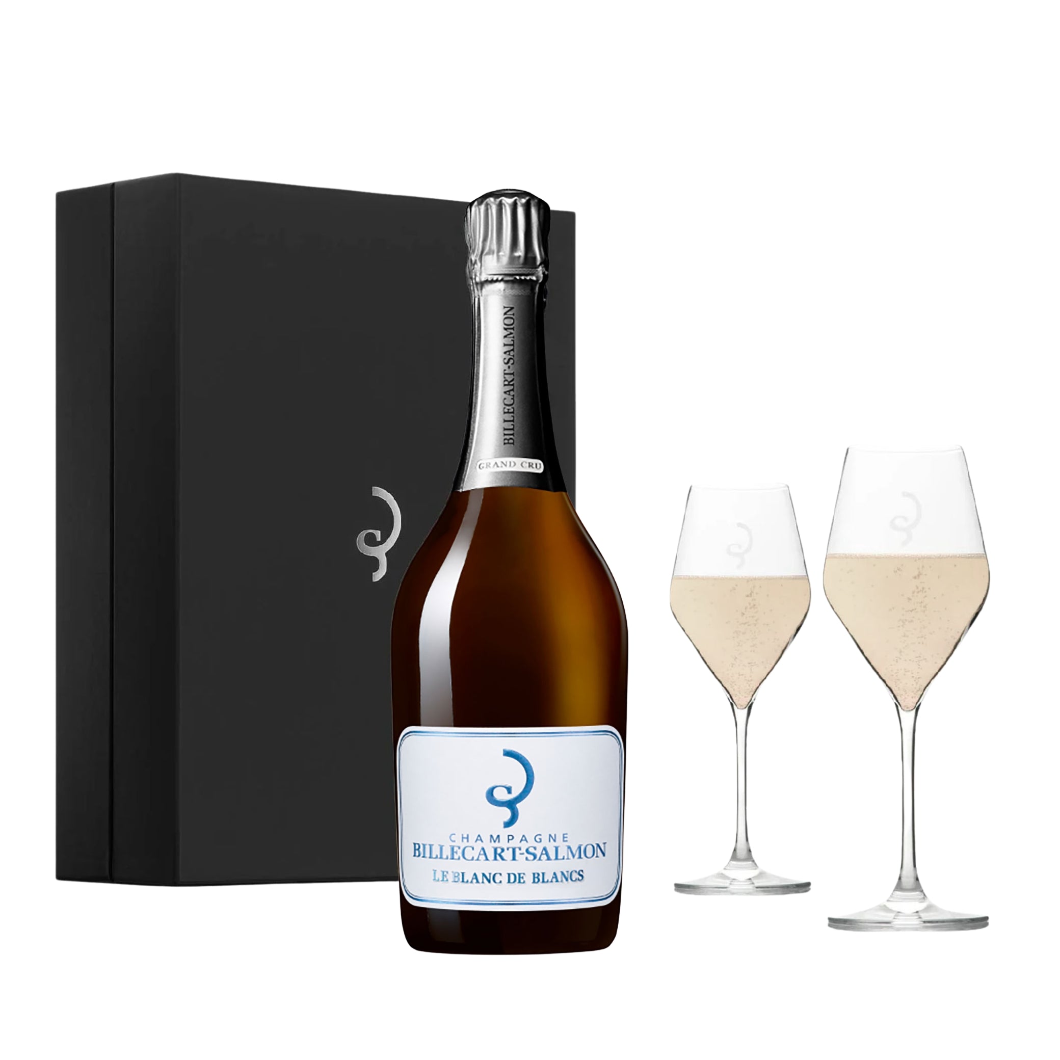 Billecart-Salmon Le Blanc de Blancs Grand Cru NV + 2 Glasses Gift Set