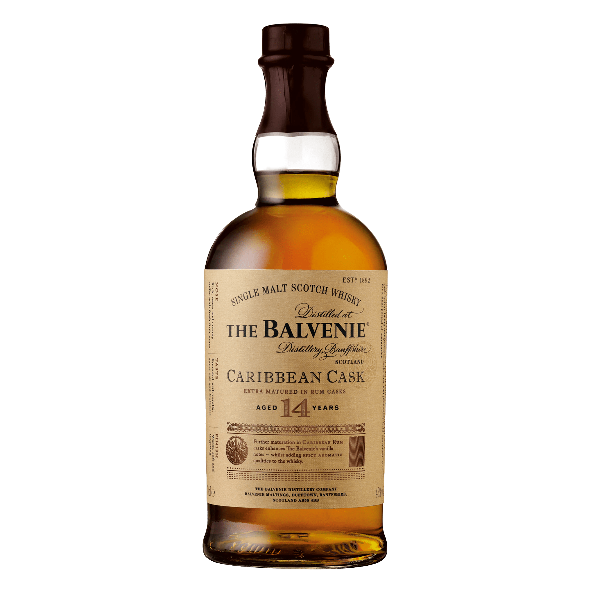 Balvenie Caribbean Cask 14 Year Old Single Malt Scotch Whisky 700ml