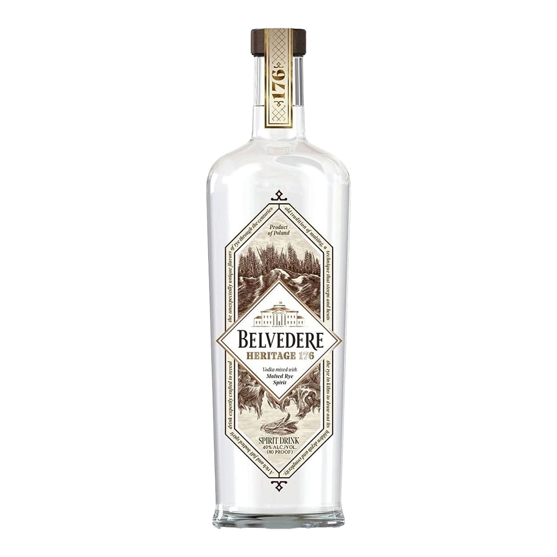 Belvedere Heritage 176 Malted Rye Vodka 700ml - Kent Street Cellars