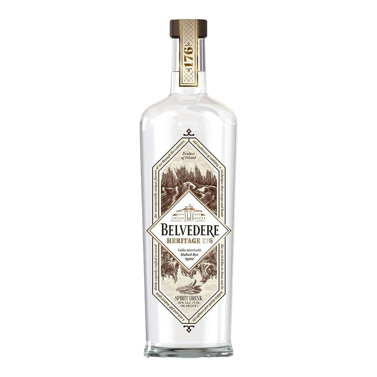 Belvedere Heritage 176 Malted Rye Vodka 700ml | Kent Street Cellars