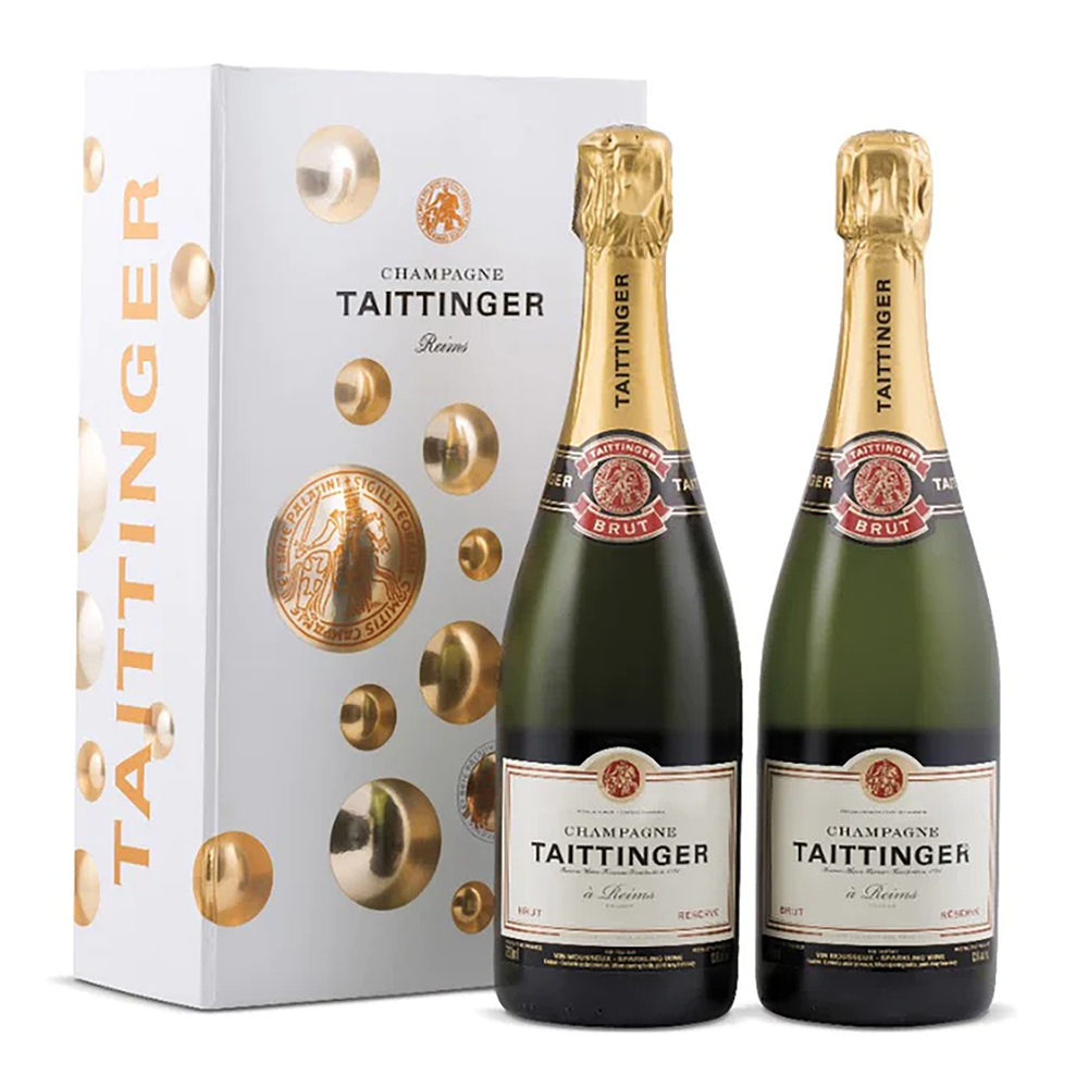 Taittinger Brut Réserve Champagne NV Twin Pack