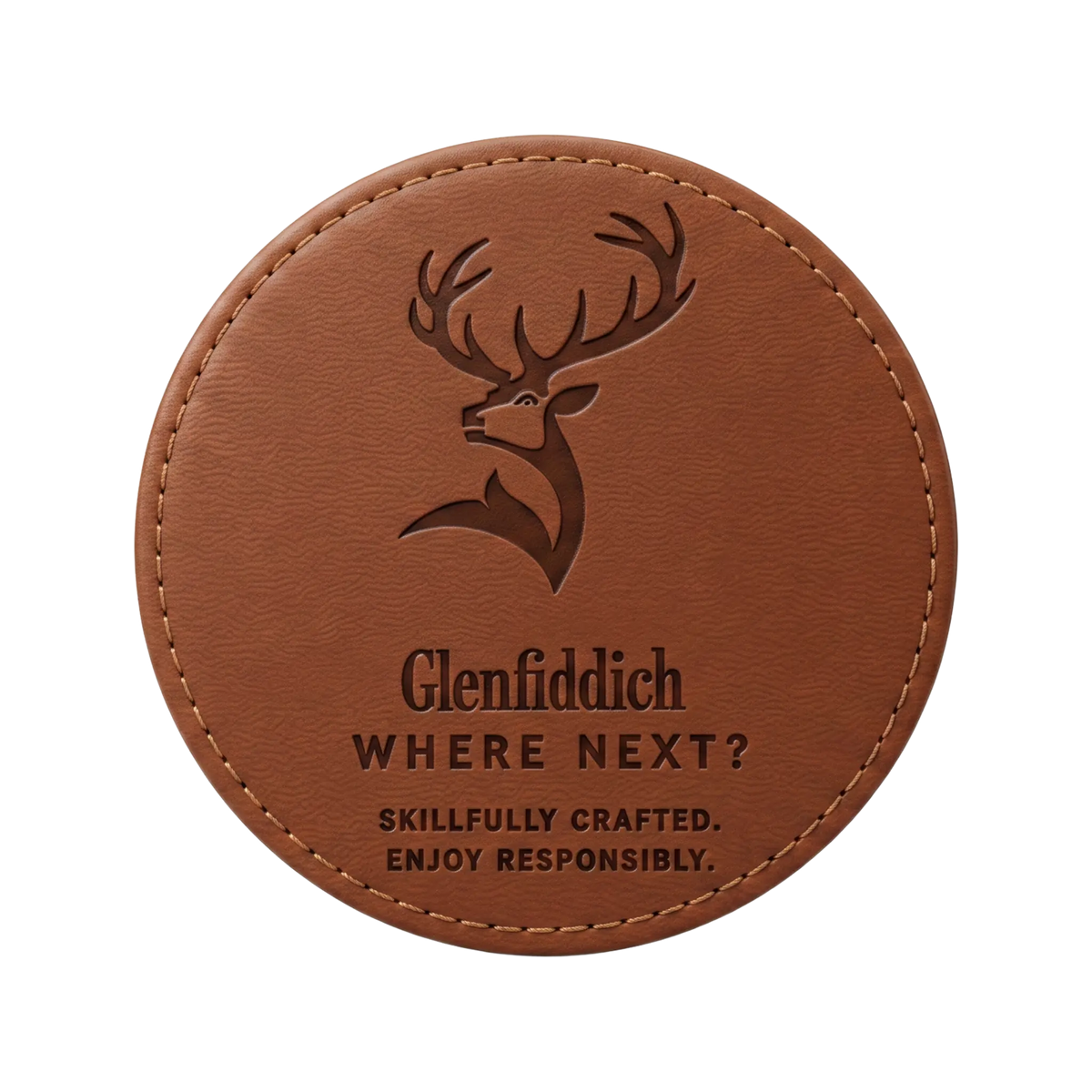 Glenfiddich Leather Coaster