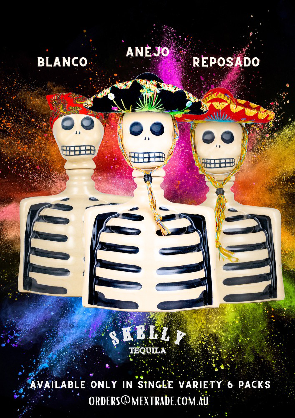 Los Azulejos Skelly Anejo Tequila Gold Edition 750ml