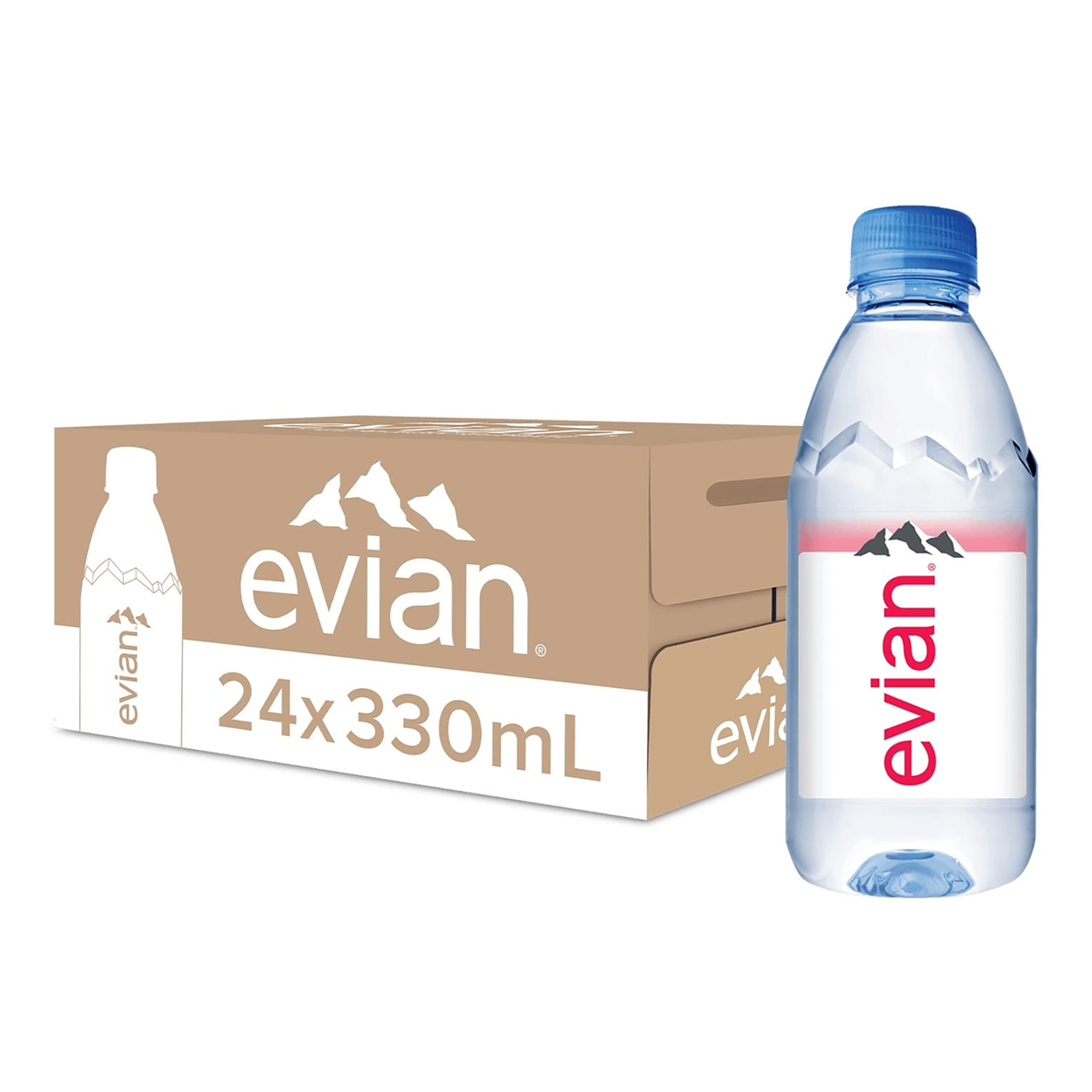 Evian Natural Mineral Water 330ml PET (Case) | Kent Street Cellars