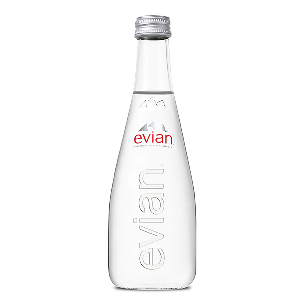 Evian Natural Mineral Water 330ml Glass Bottle (Case)