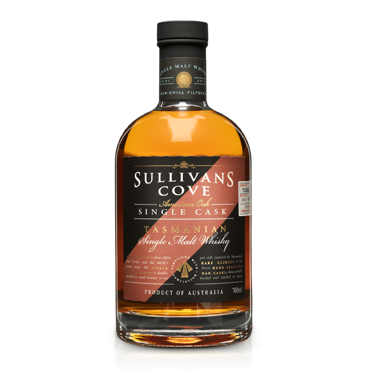 Sullivans Cove American Oak Second Fill Single Cask Single Malt Whisky 700ml  (TD0199) - Kent Street Cellars