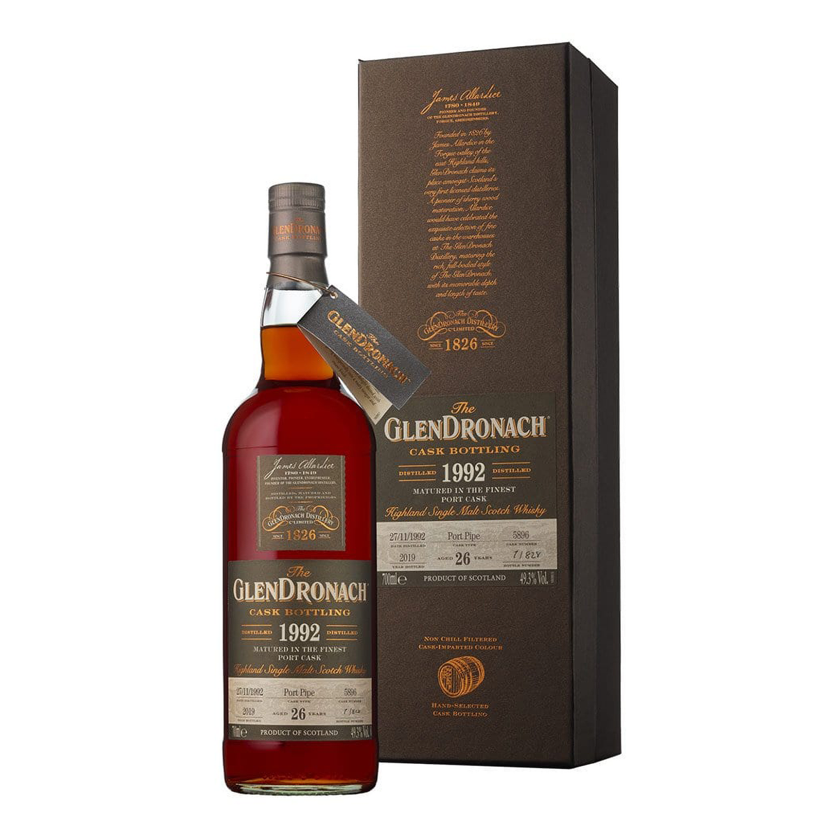 Glendronach 1992 Single Cask #5896 26 Year Old Cask Strength Single Malt Scotch Whisky 700ml - Kent Street Cellars