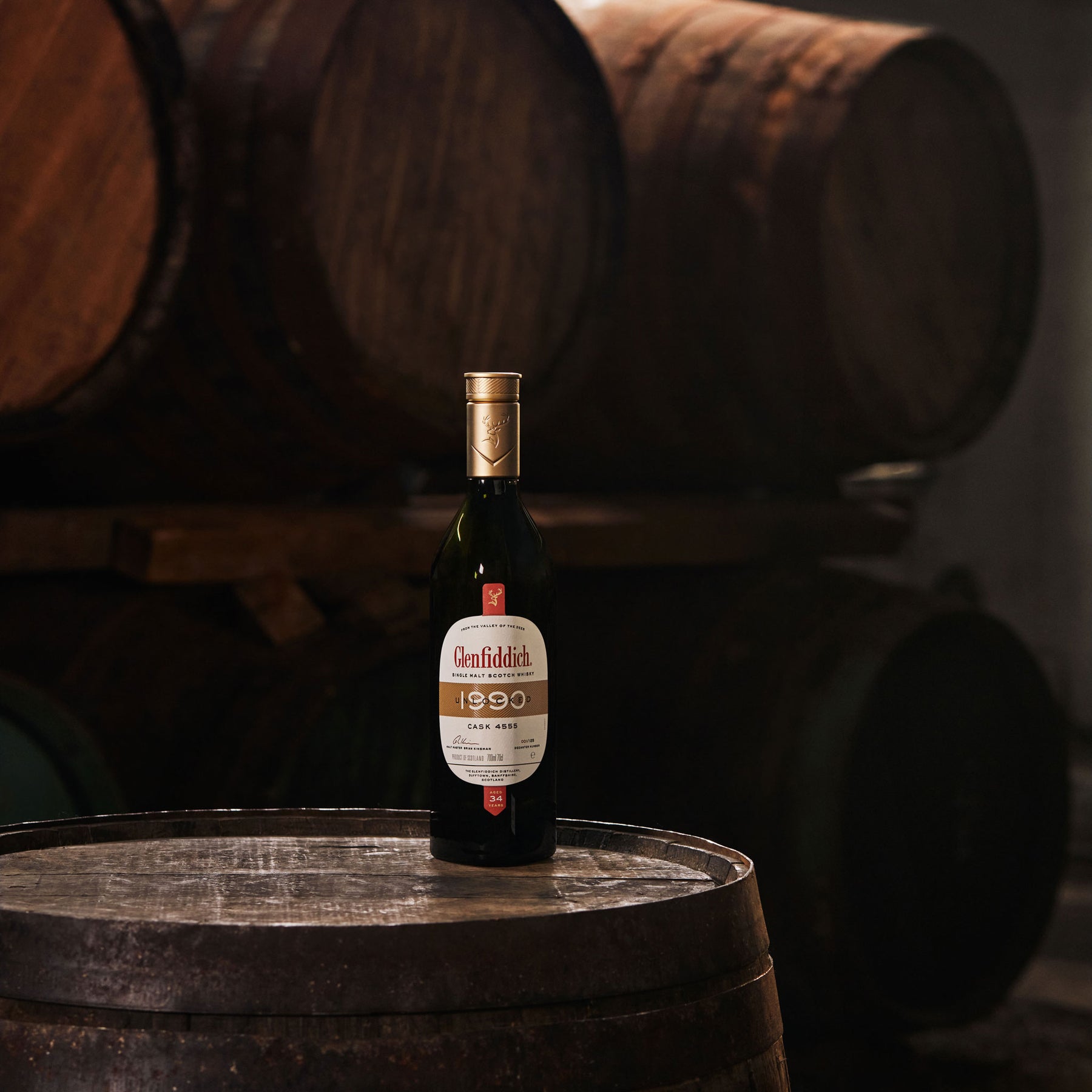 Glenfiddich 1990 Archive Collection – 34 Year Old Single Cask #4555 Scotch Whisky 700ml