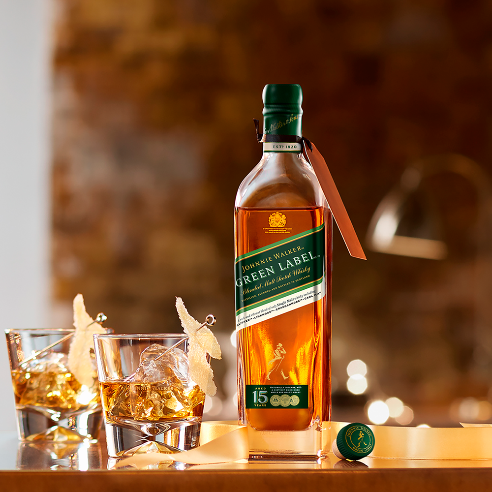 Johnnie Walker Green Label Blended Malt Scotch Whisky 700mL