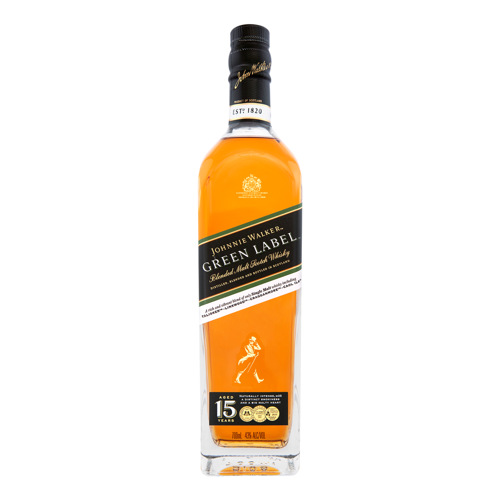 Johnnie Walker Green Label Blended Malt Scotch Whisky 700mL