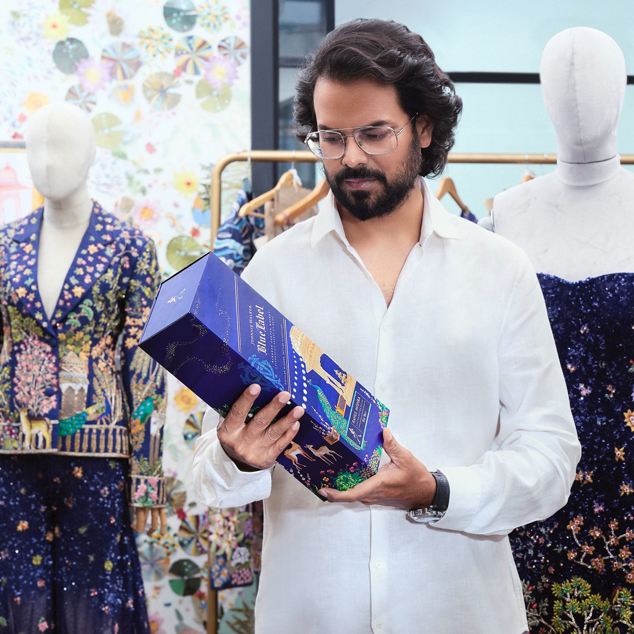 Johnnie Walker Blue Label Diwali x Rahul Mishra Blended Scotch Whisky 700ml