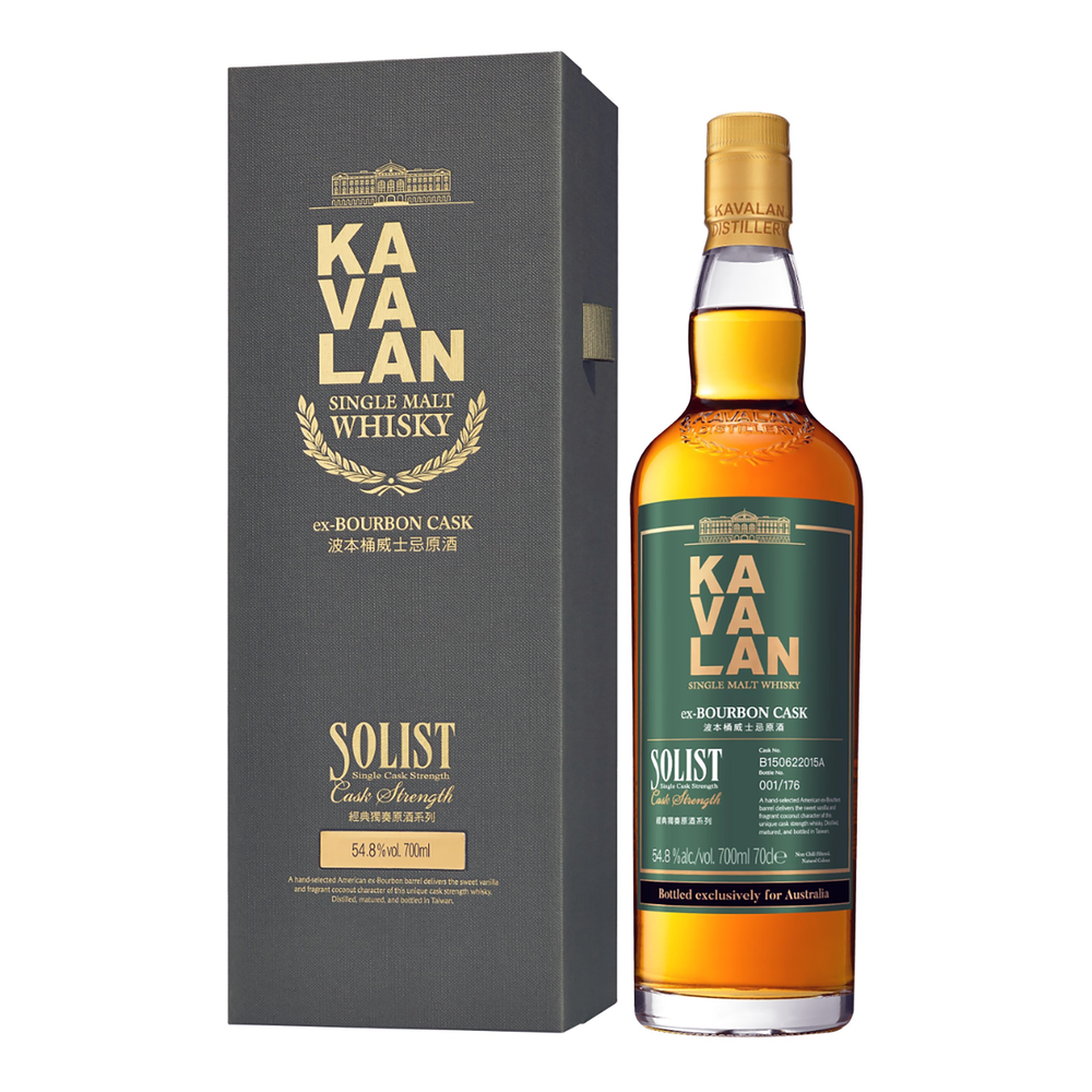 Kavalan Solist Ex-Bourbon Cask Strength Single Malt Taiwanese Whisky 700ml (Australian Exclusive Release)