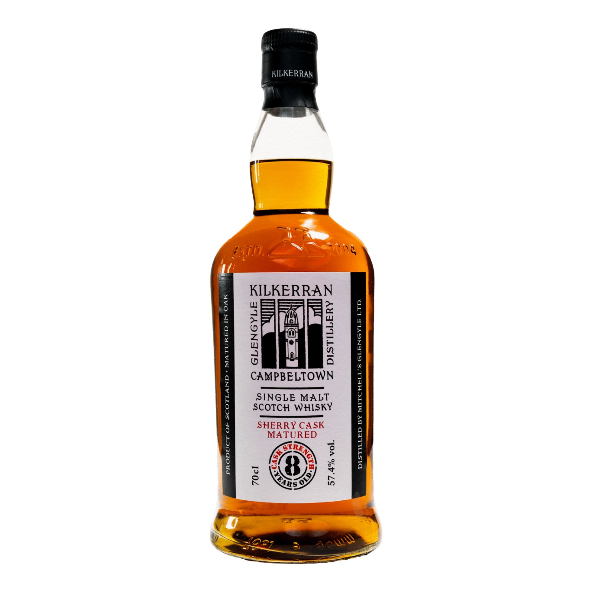 Glengyle Distillery Kilkerran 8 Year Old Cask Strength Sherry Cask Matured Scotch Whisky 700ml