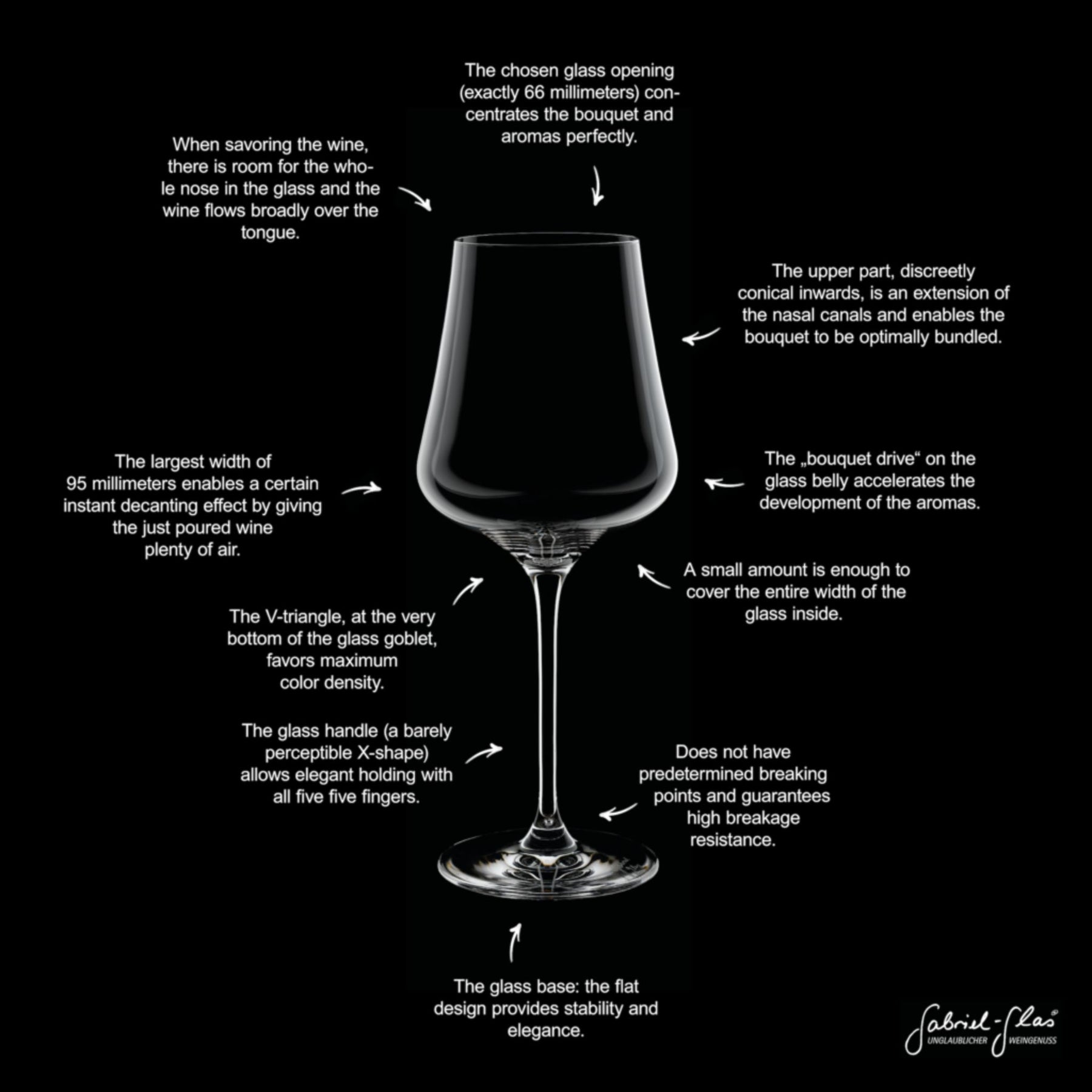Gabriel-Glas Gold Edition Wine Glass Gift Box (2 Pack)