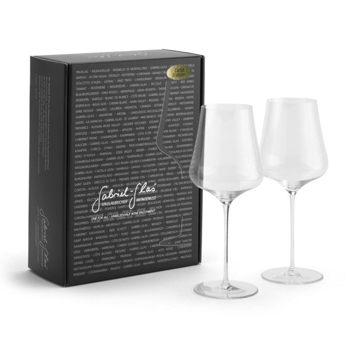 Gabriel-Glas Gold Edition Wine Glass Gift Box (2 Pack)