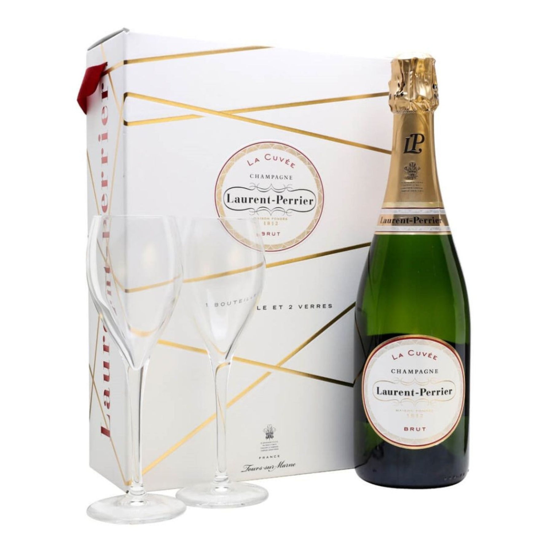 Laurent-Perrier La Cuvée Brut NV + Champagne Flutes - Kent Street Cellars