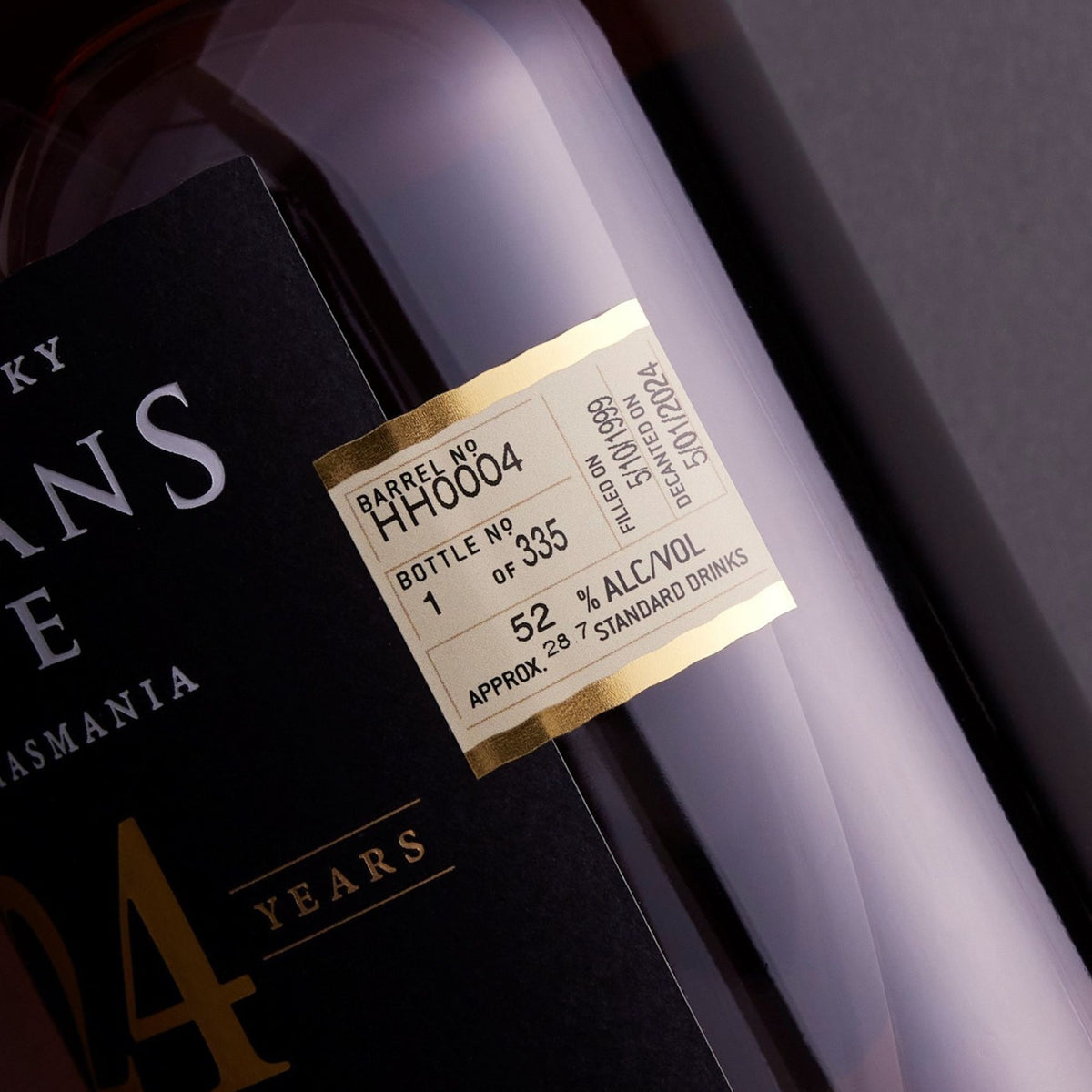 Sullivans Cove Old & Rare American Oak Second Fill Single Cask 24 Year Old Single Malt Whisky 700ml (HH0004) - Kent Street Cellars