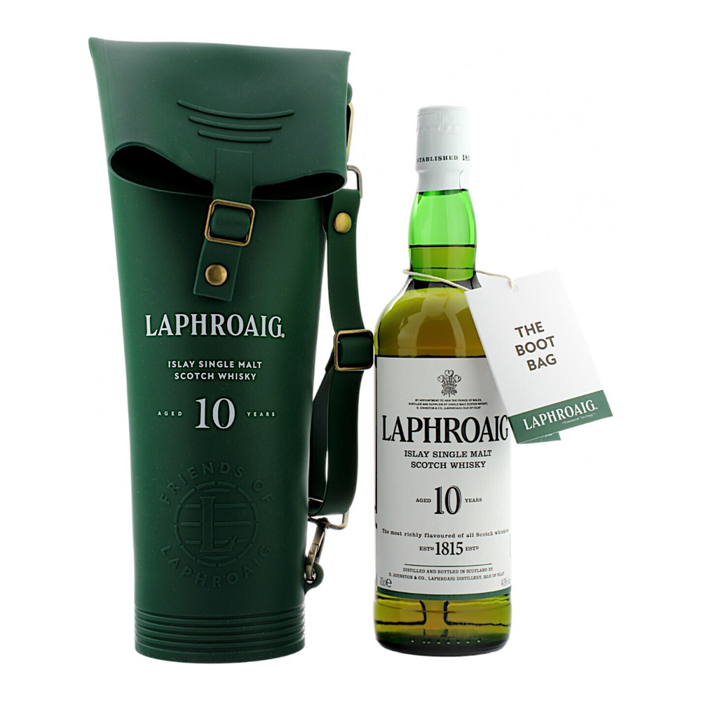 Laphroaig 10 Year Old Single Malt Scotch Whisky 700ml + Welly Boot Bag - Kent Street Cellars