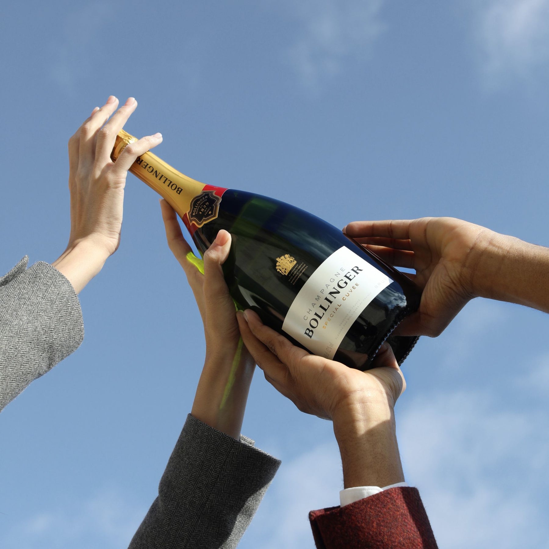 As for the champagne... Bollinger Special Cuvée is the label of choice for spoiling loved ones who enjoy the finer things in life. For over a century, connoisseurs have returned to Bollinger Special Cuvée for its subtlety, consistency, and the glamour it brings to everyday occasions. - Kent Street Cellars