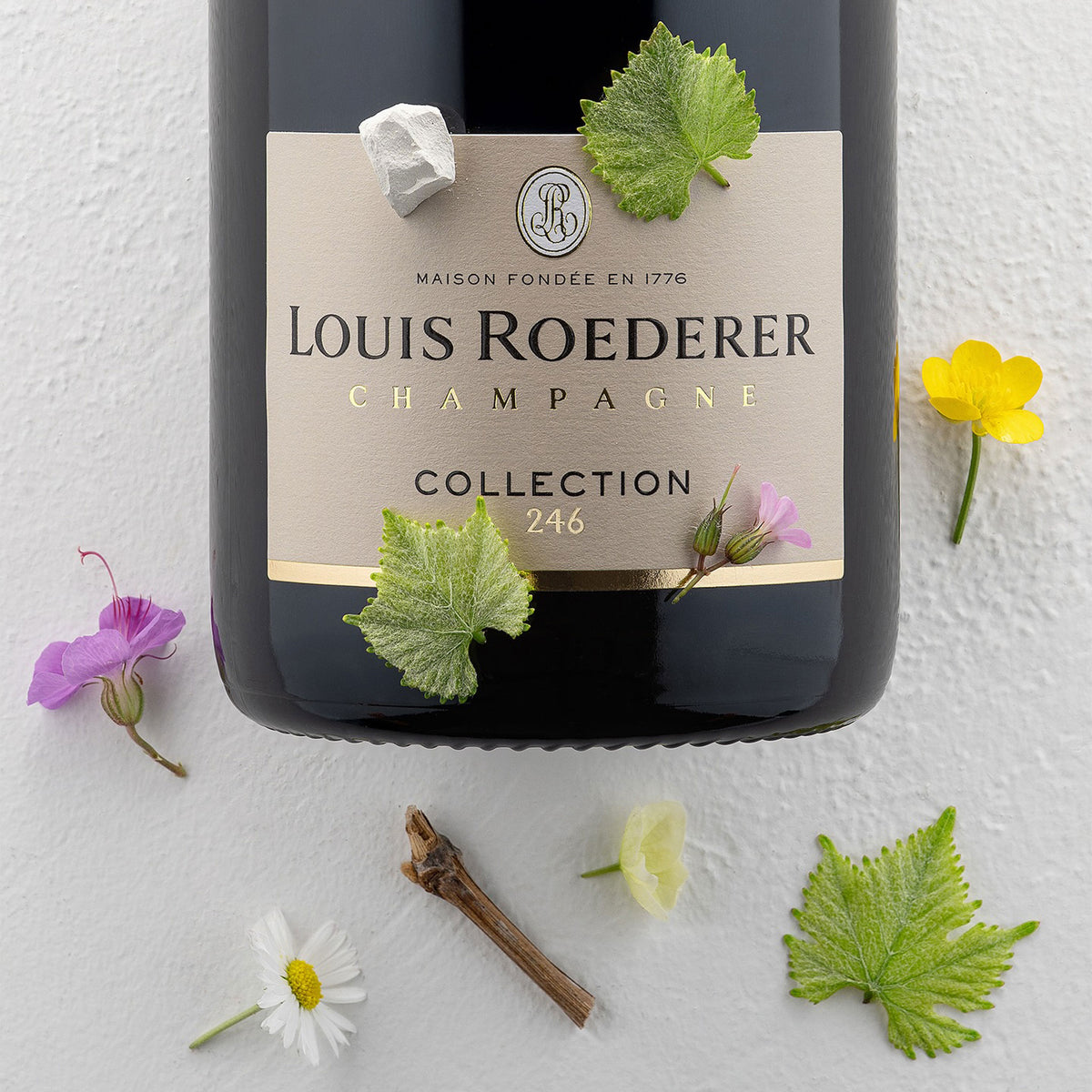Louis Roederer Collection 246 NV + 2 Champagne Flutes