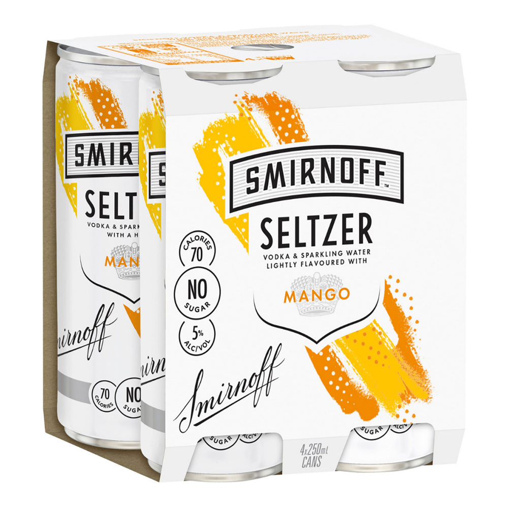 Smirnoff Seltzer Mango (4 Pack) - Kent Street Cellars