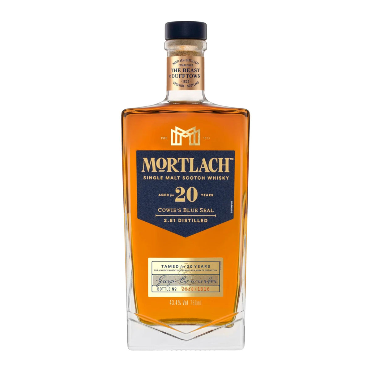 Mortlach Cowie's Blue Seal 20 Year Old Single Malt Scotch Whisky 750ml  - Kent Street Cellars