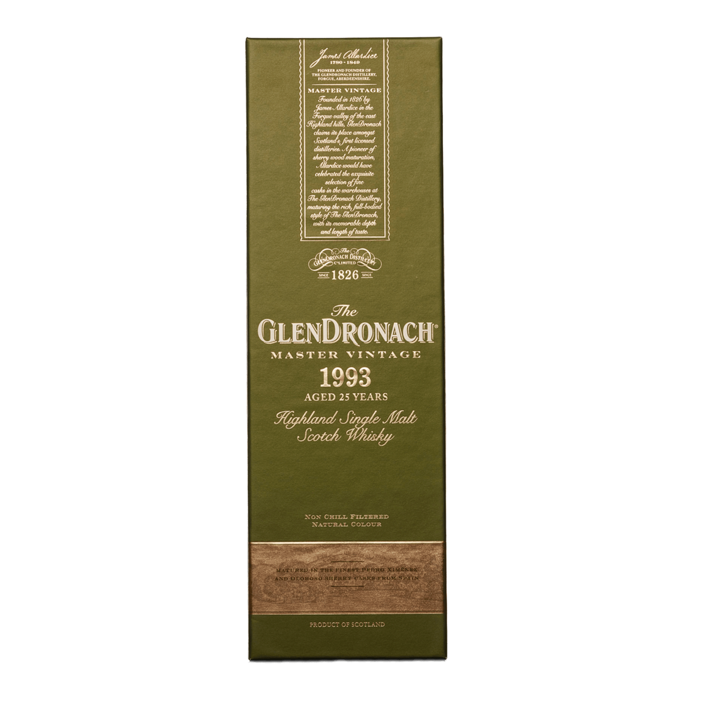 The Glendronach 1993 Master Vintage 25 Year Old Single Malt Scotch Whisky 700ml - Kent Street Cellars