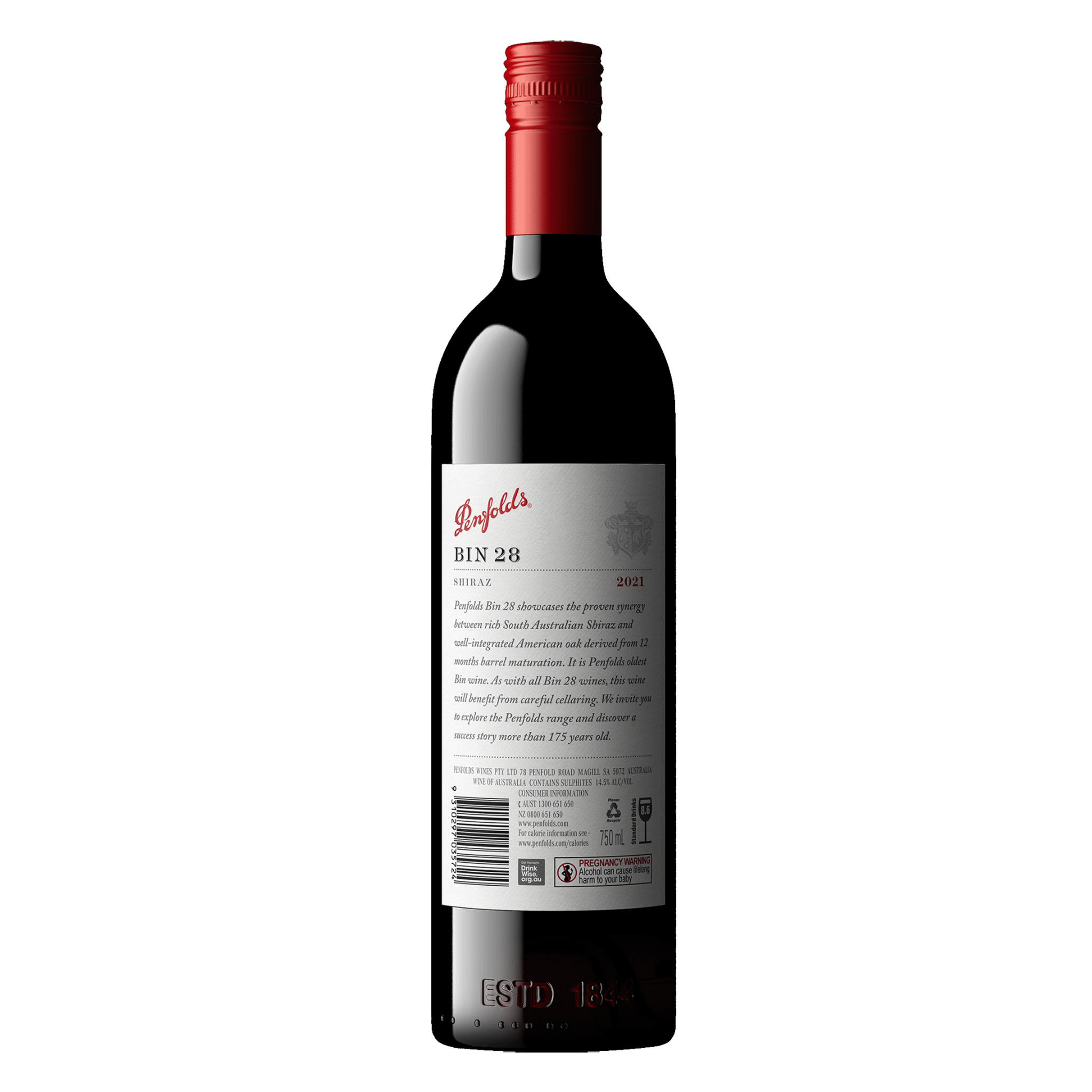 Penfolds Bin 28 Kalimna Shiraz 2021 (Ocean Gift Tube) | Kent St Cellars ...