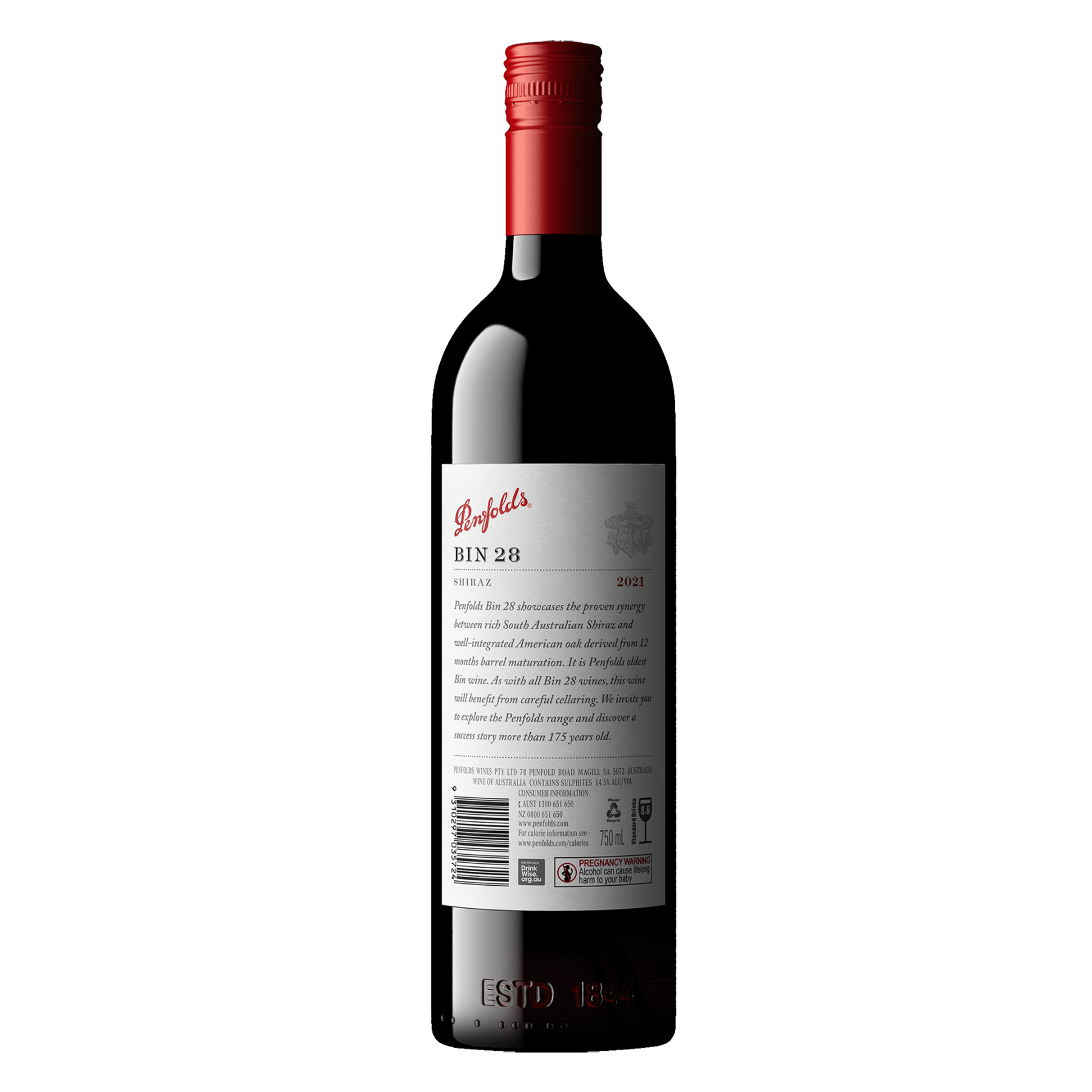 Penfolds Bin 28 Kalimna Shiraz 2021 (Ocean Gift Tube)