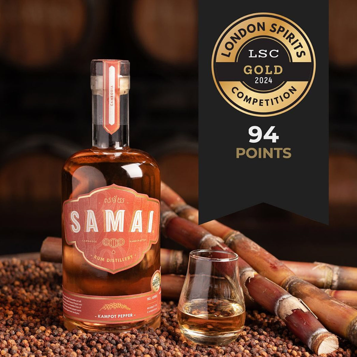 Samai Kampot Pepper Premium Cambodian Rum 700ml