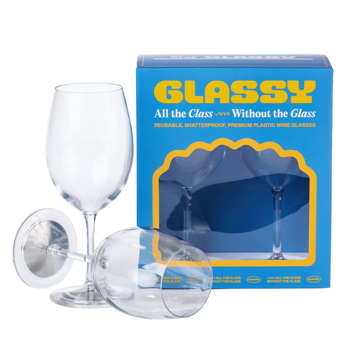 Stay Glassy Entertainer Duo Plastic Wine Glass (2 Pack)