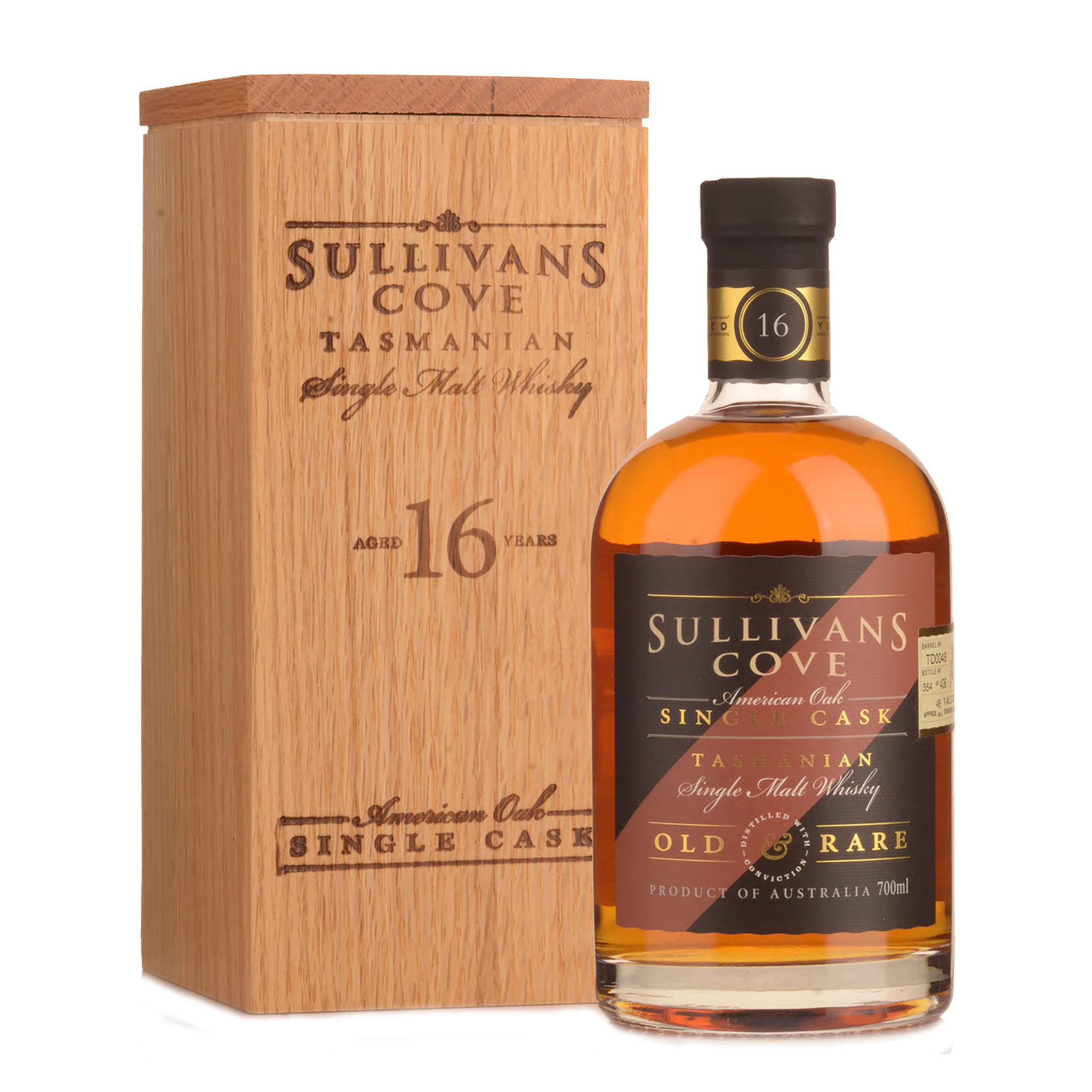 Sullivans Cove Old & Rare American Oak Second Fill Single Cask Single Malt Whisky 700ml (TD0048)