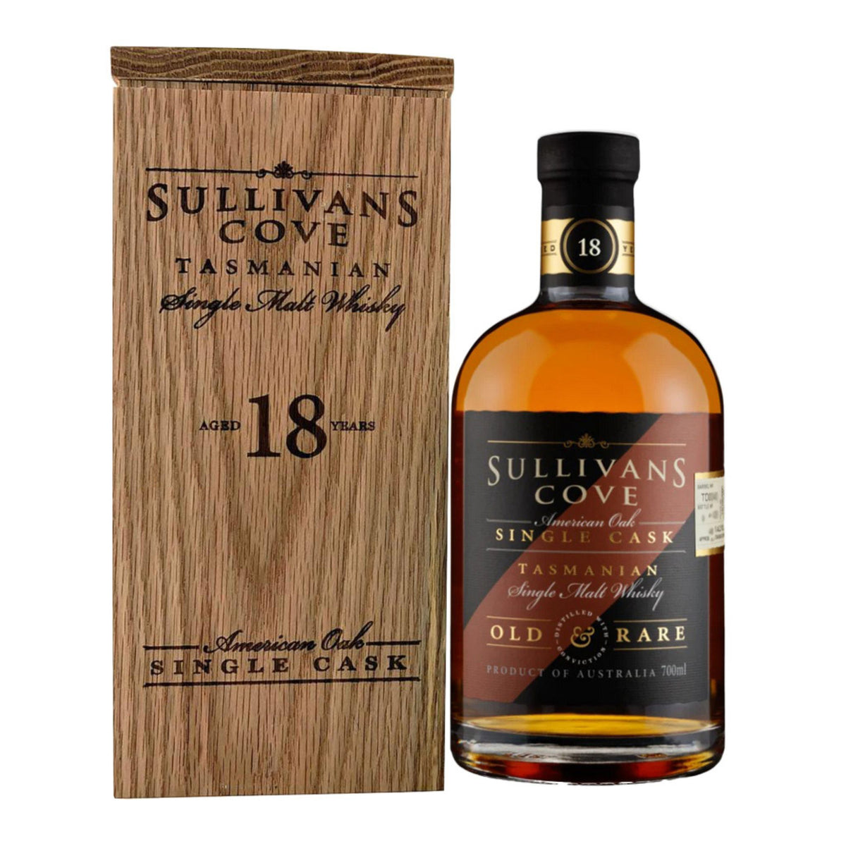 Sullivans Cove Old & Rare French Oak Single Cask 18 Year Old Single Malt Whisky 700ml (TD0020) - Kent Street Cellars