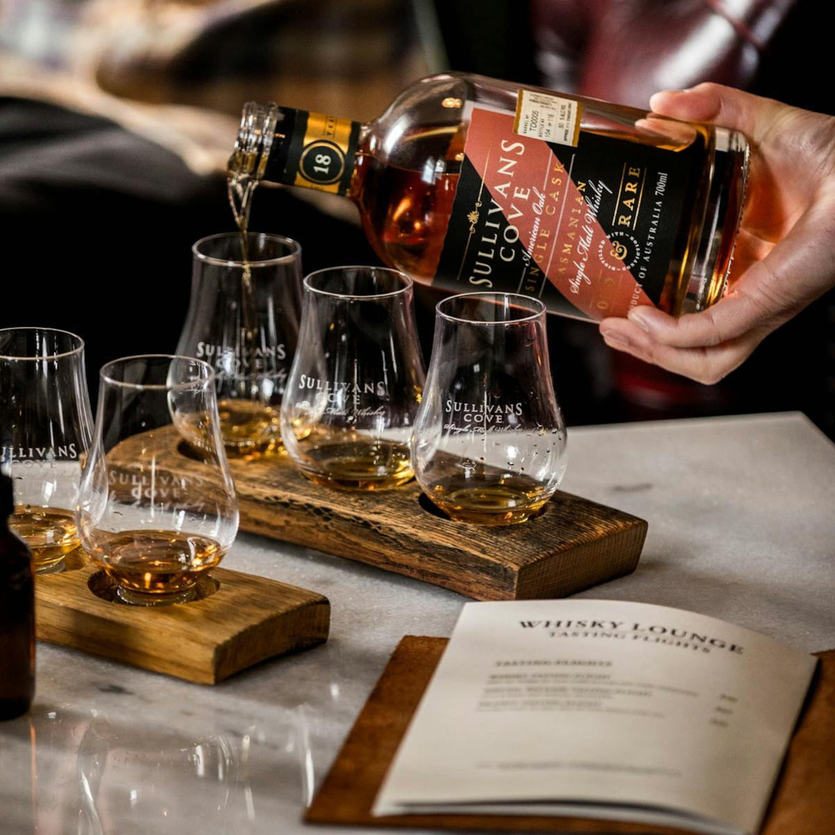 Sullivans Cove Old & Rare French Oak Single Cask 18 Year Old Single Malt Whisky Pouring - Kent Street Cellars