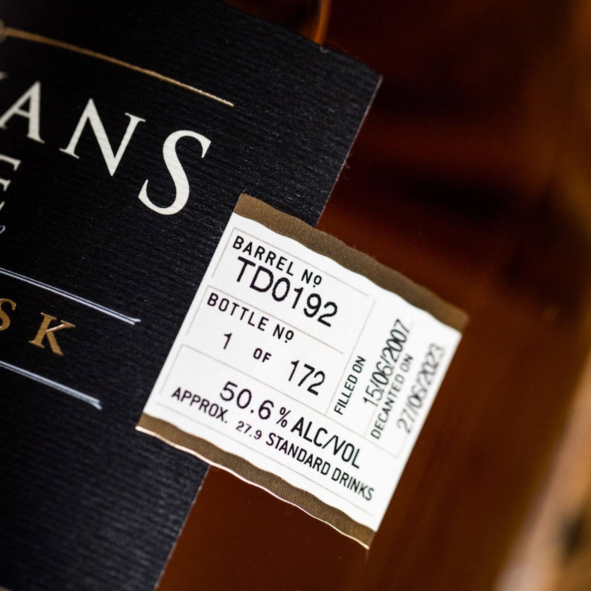 Sullivans Cove Old & Rare American Oak Single Cask 16 Year - Kent Street Cellars