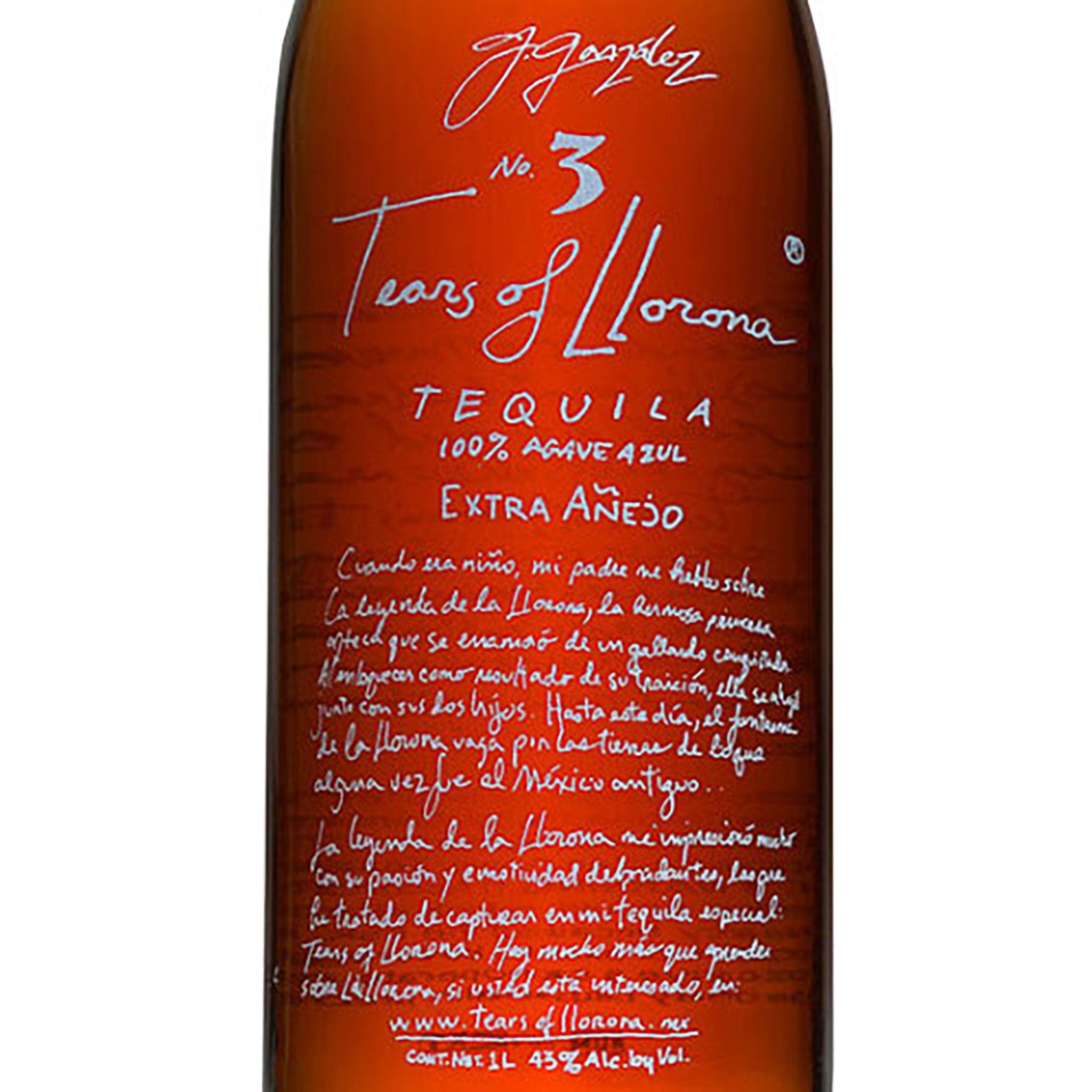 Tears of Llorona No 3 Extra Anejo Tequila 1L