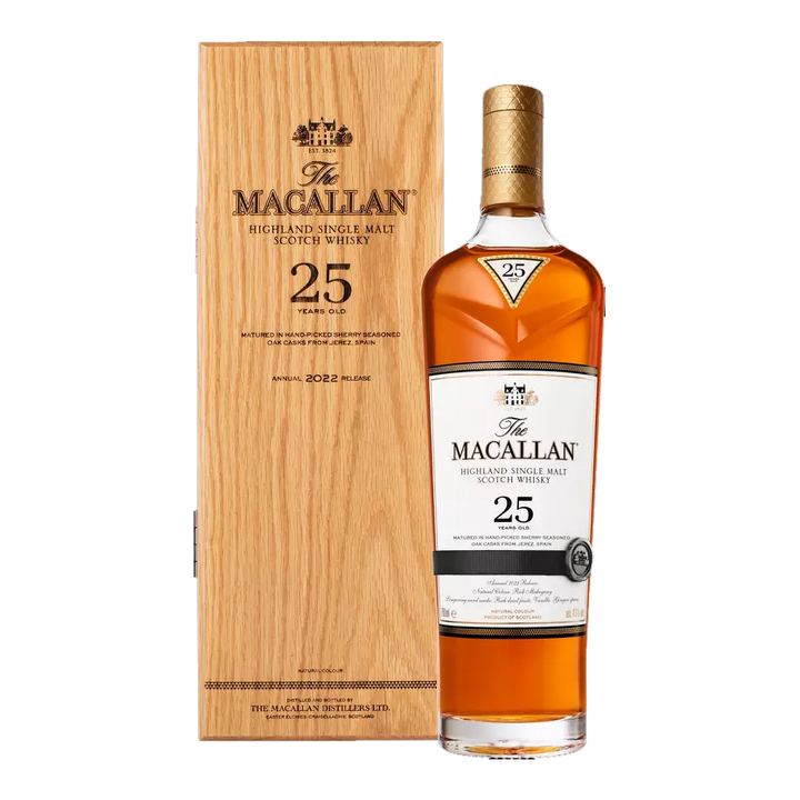 The Macallan Sherry Oak 25 Year Old Single Malt Scotch Whisky 700ml (2022 Release)