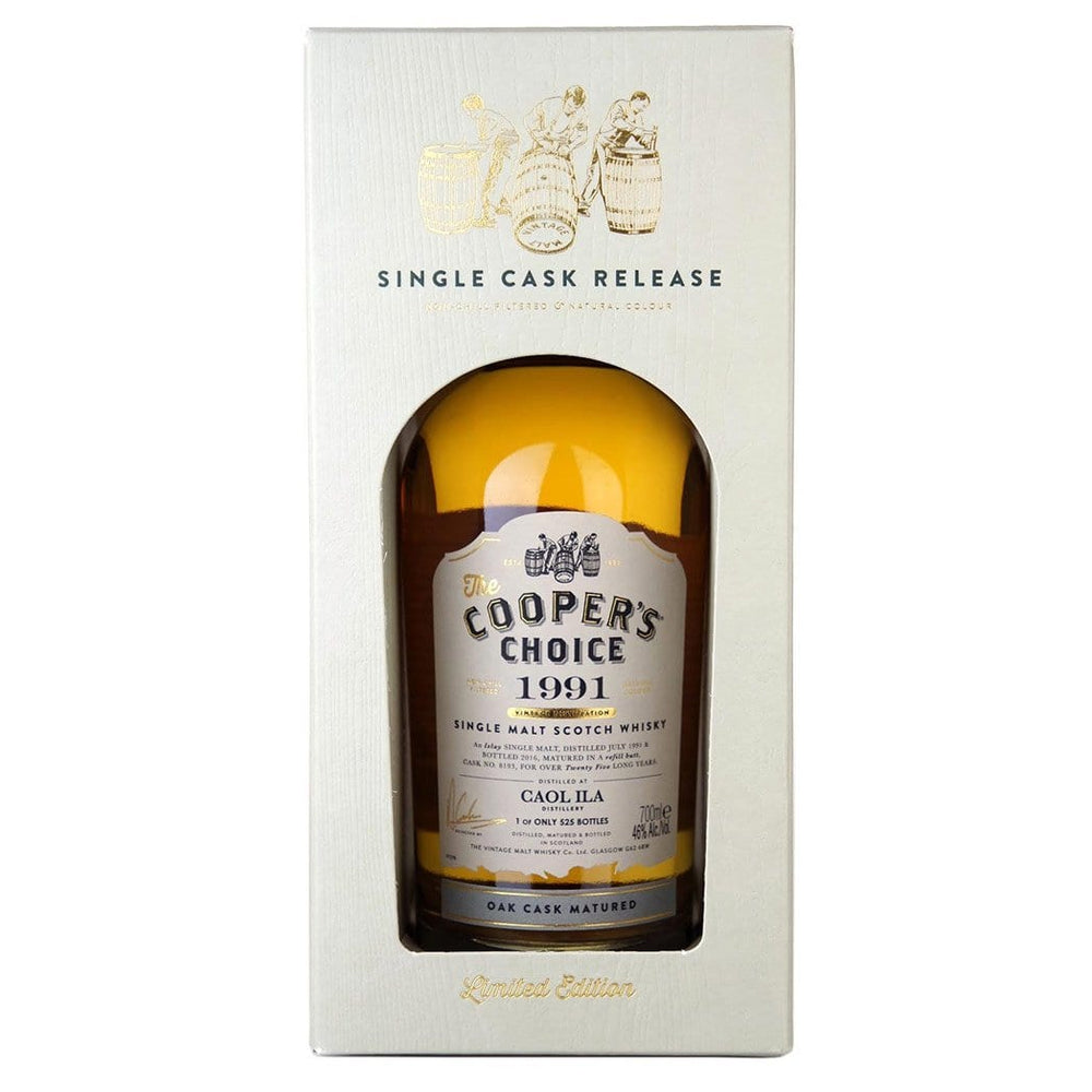 1991 Cooper's Choice Caol Ila 25 Year Old  Single Malt Scotch Whisky 700ml - Kent Street Cellares