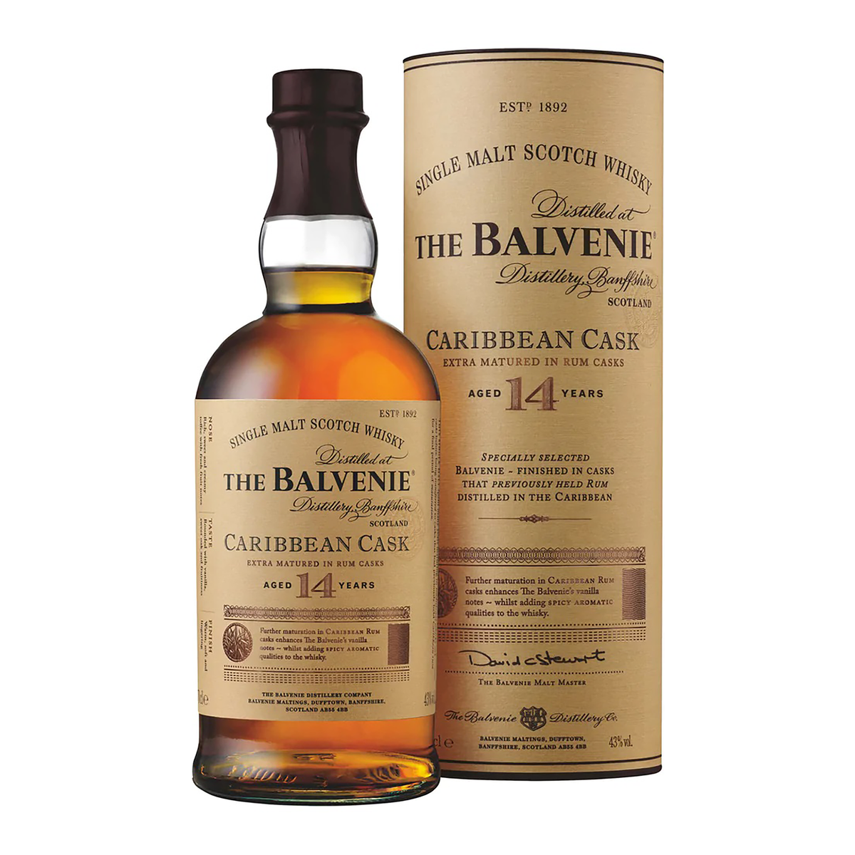 Balvenie Caribbean Cask 14 Year Old Single Malt Scotch Whisky 700ml - Kent Street Cellars