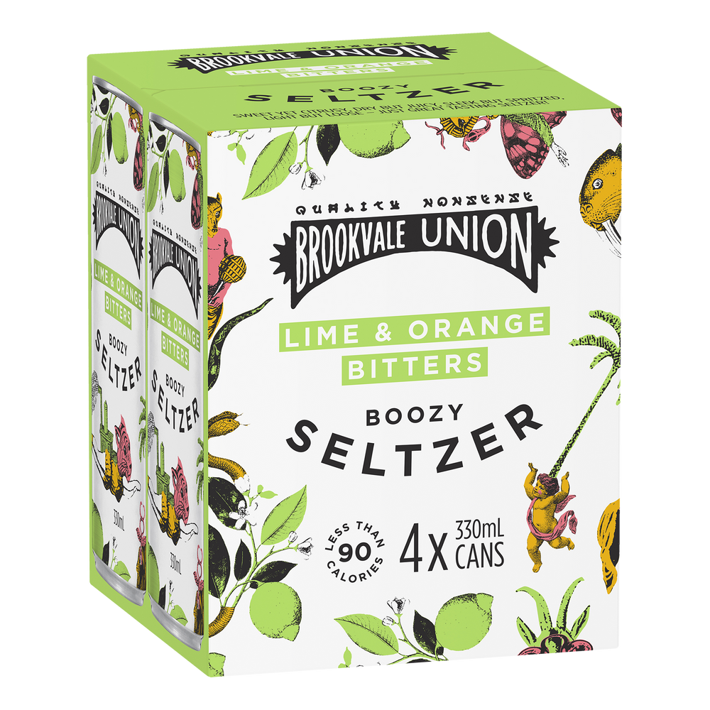 Brookvale Union Lime & Orange Bitters Boozy Seltzer (4 Pack)
