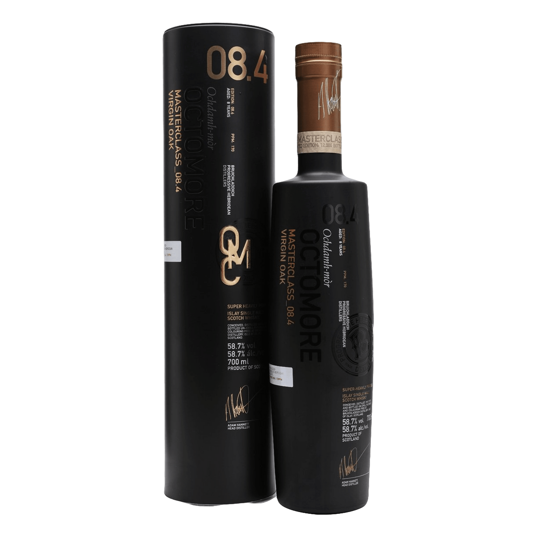 Bruichladdich Octomore 08.4 Masterclass Virgin Oak Cask Strength Single Malt Scotch Whisky 700ml
