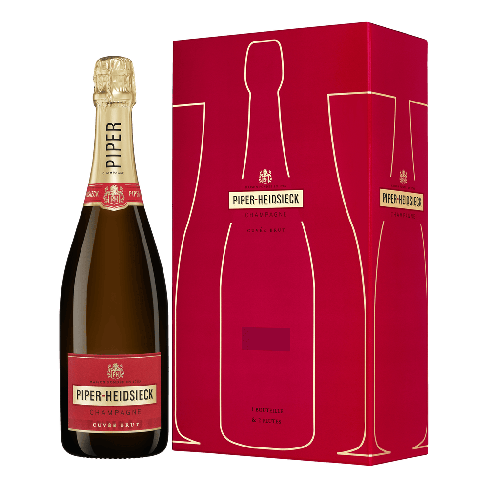 Piper Heidsieck Gift Pack + 2 Champagne Flutes - Kent Street Cellars