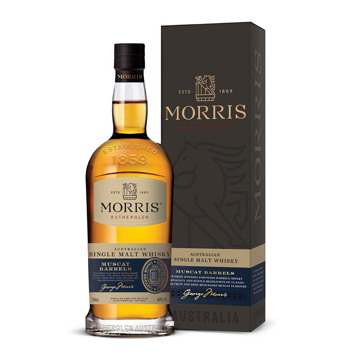 Morris Rutherglen Muscat Barrel Finished Single Malt Australian Whisky 700ml - Kent Street Cellars