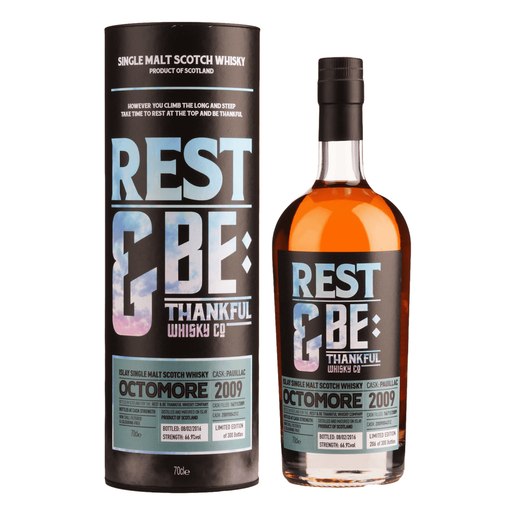Rest & Be Thankful Bruichladdich Octomore Pauillac Cask 6 Year Old Cask Strength Single Malt Scotch Whisky 700ml (2009 Release)