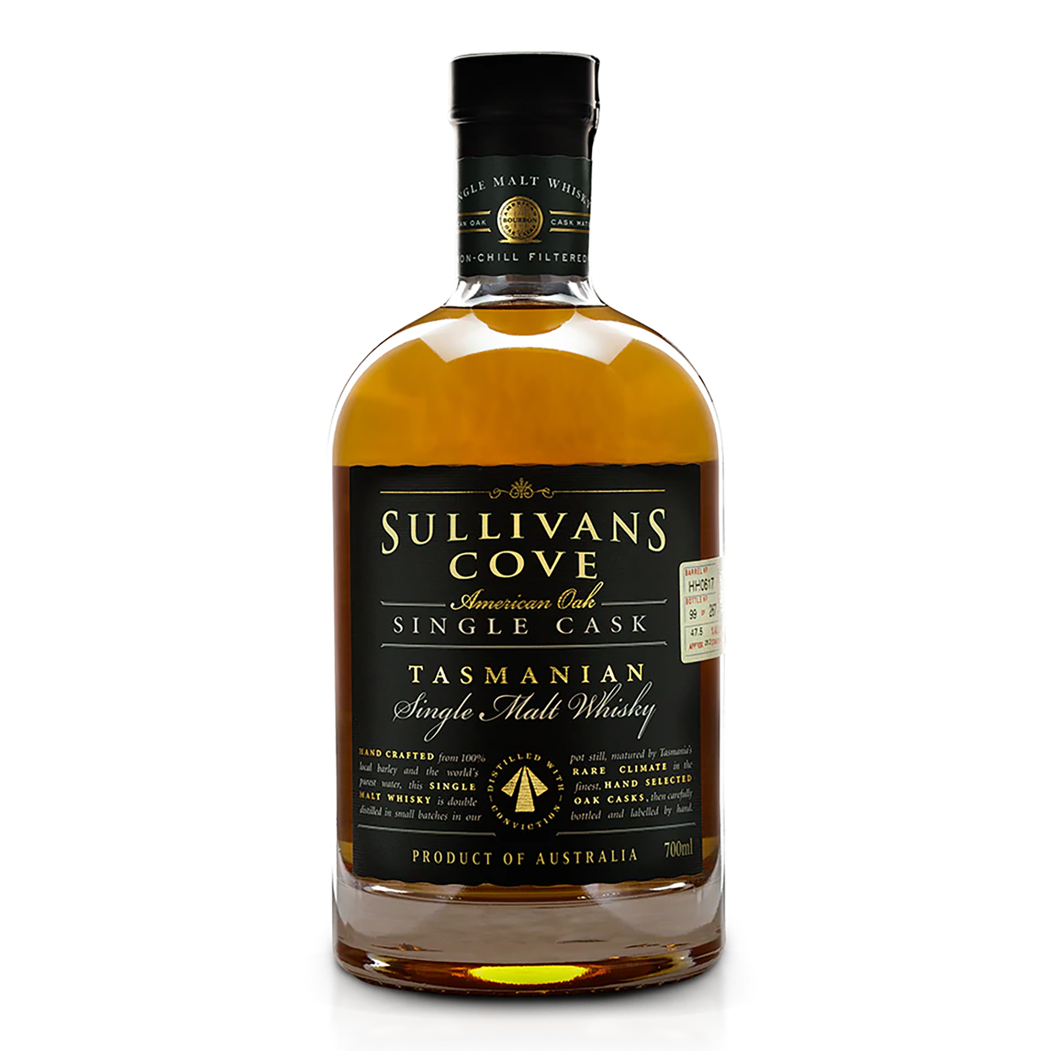 Sullivans Cove American Oak Single Cask Single Malt Whisky 700ml (TD0339) - Kent Street Cellars