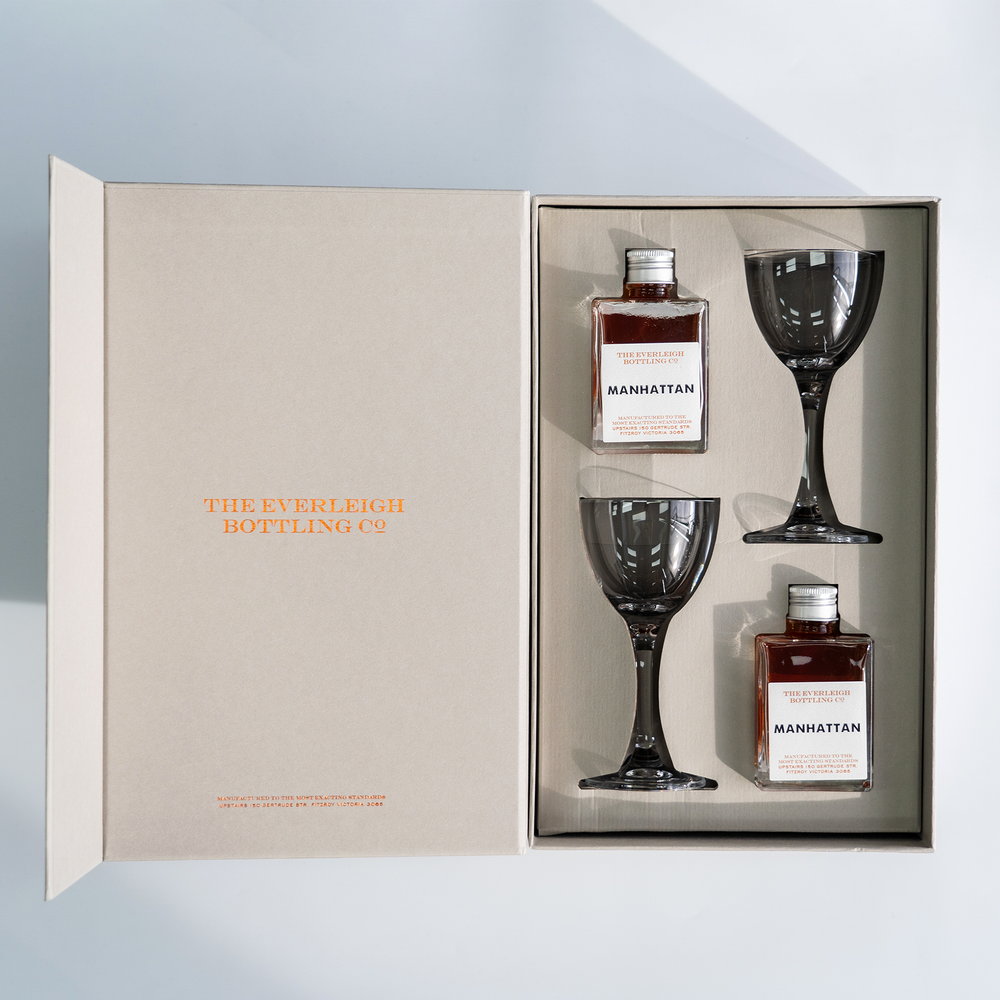 The Everleigh Manhattan Cocktail + Glasses Set - Kent Street Cellars