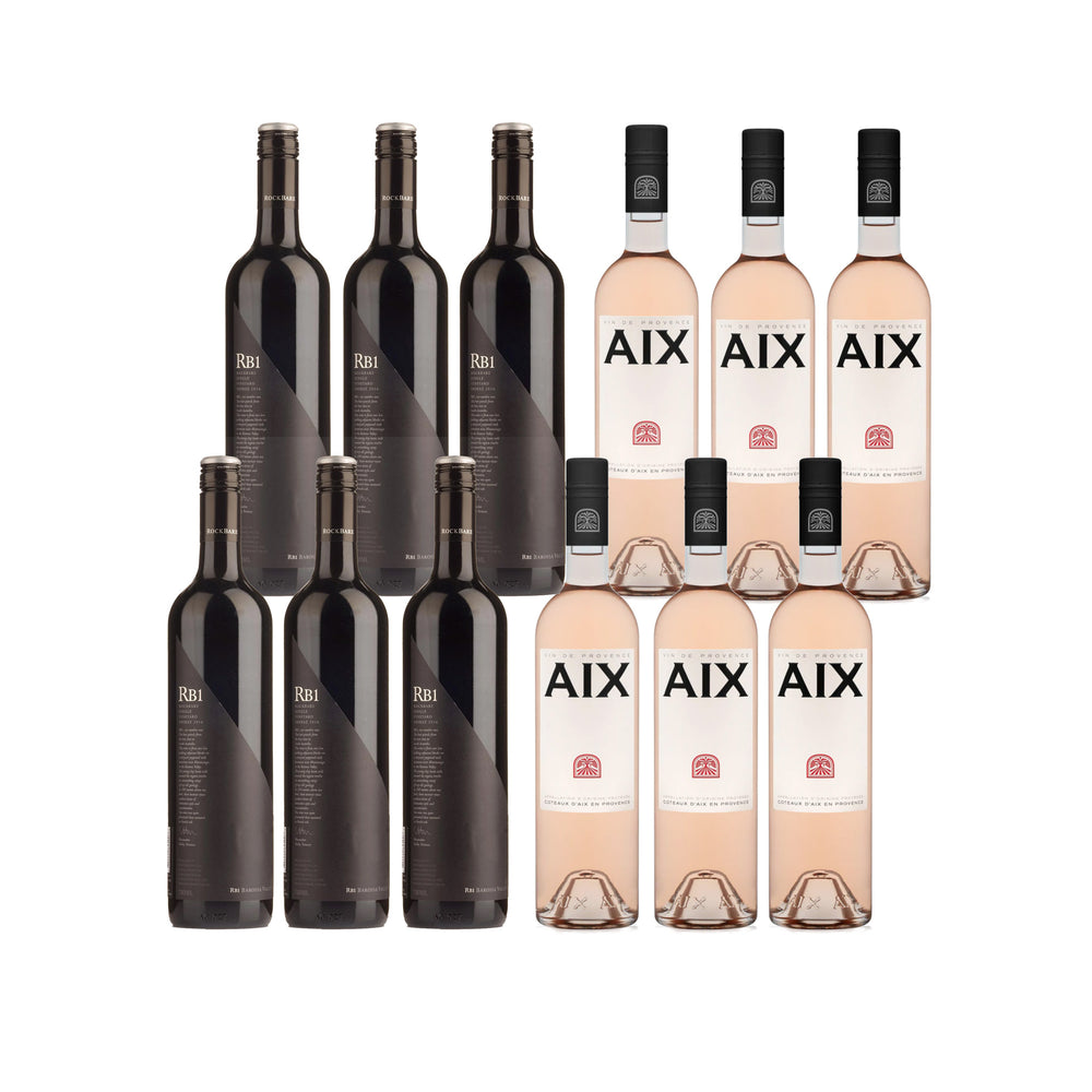 Maison Saint Aix Rosé (6 Bottles) + Rockbare RB1 Shiraz (6 Bottles)