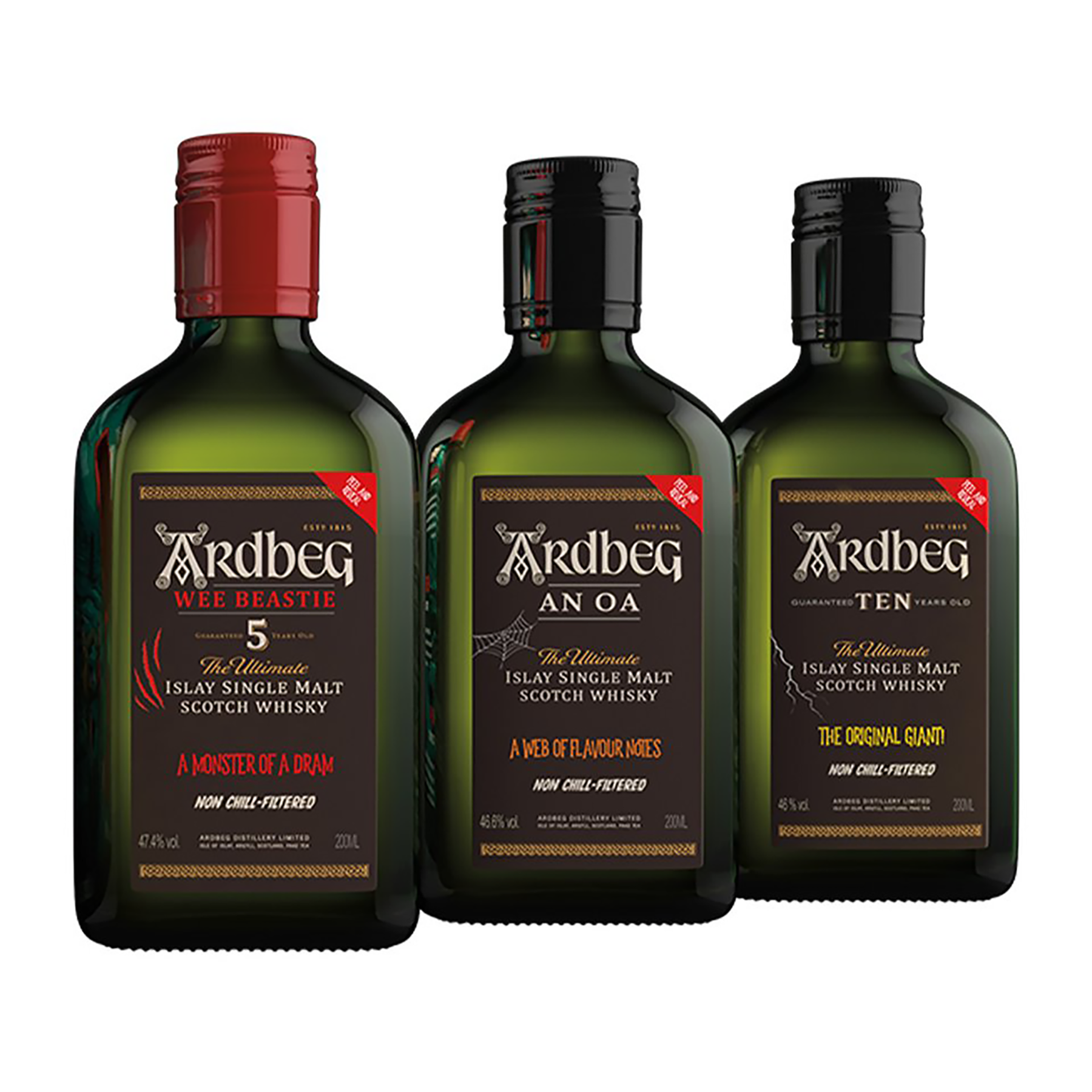 Ardbeg Monsters of Smoke Limited Edition Single Malt Scotch Whisky Tasting Pack (3x200ml)