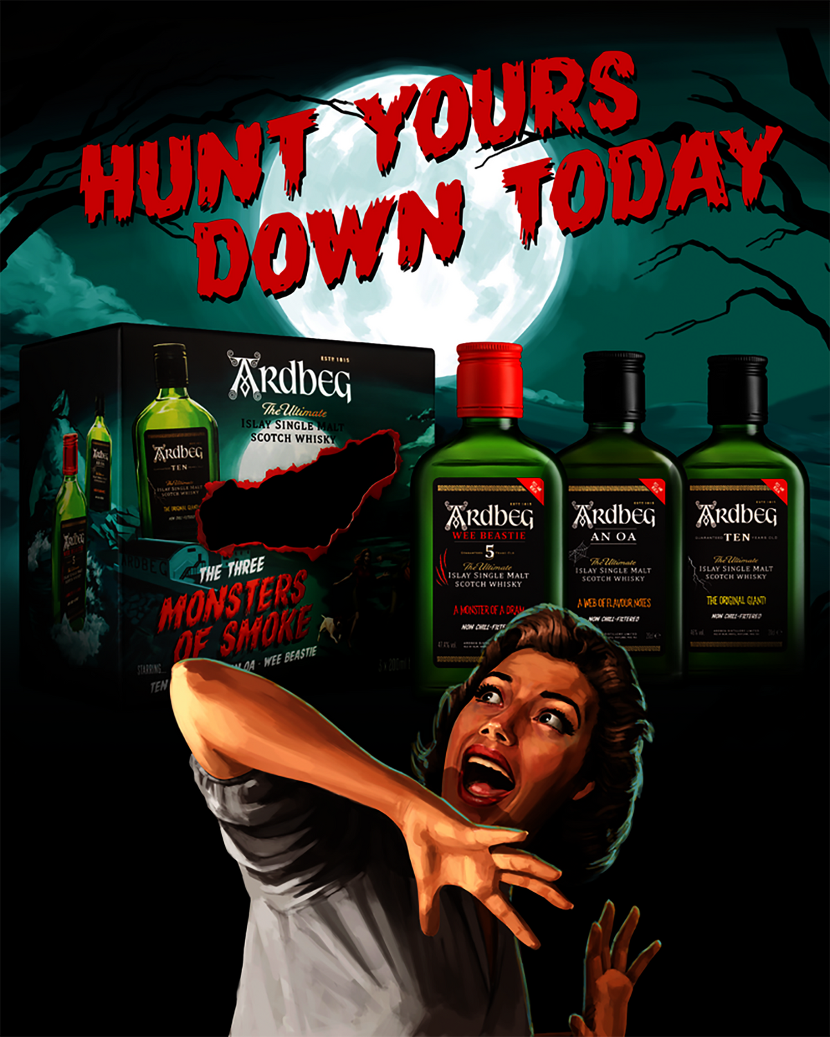Ardbeg Monsters of Smoke Limited Edition Single Malt Scotch Whisky Tasting Pack (3x200ml)
