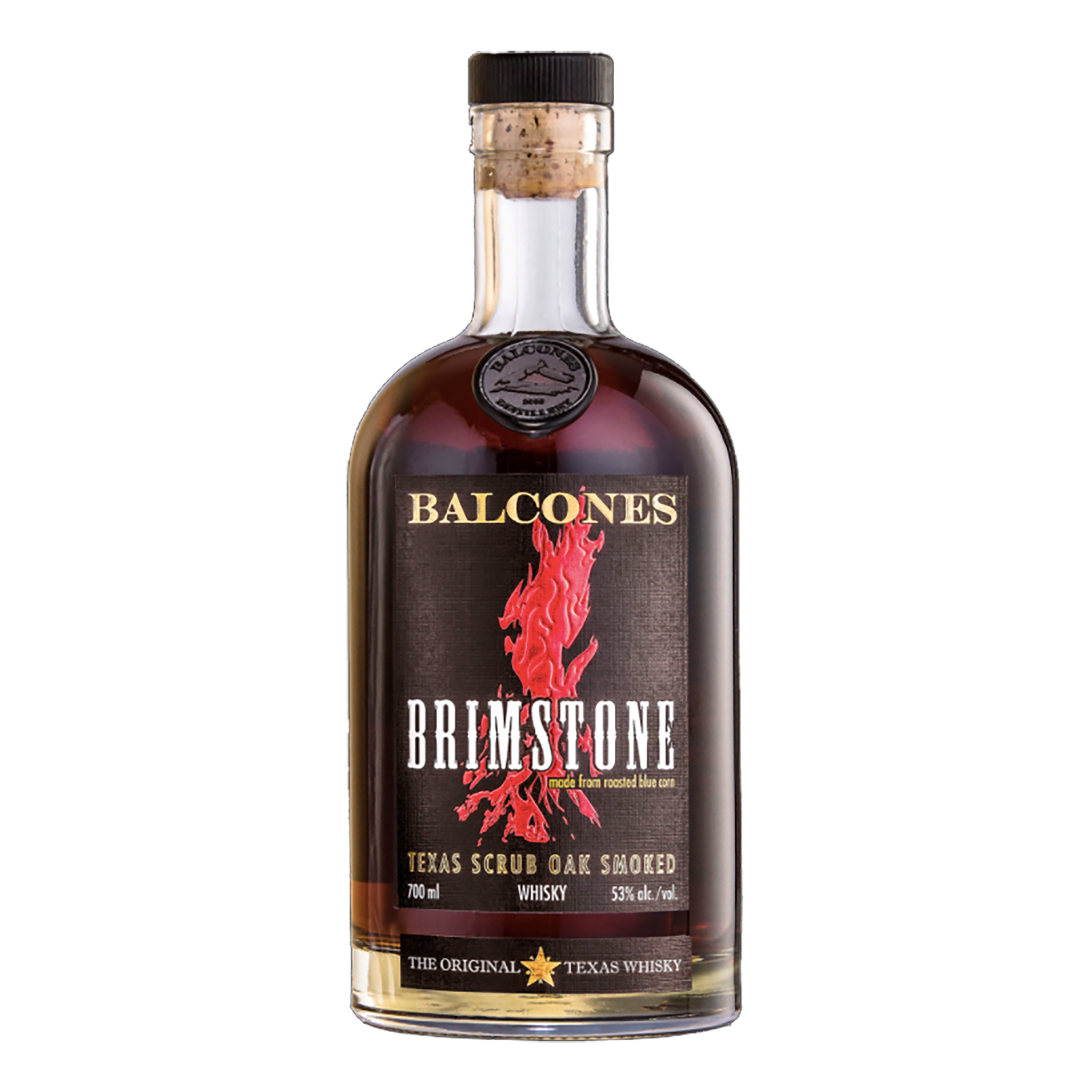 Balcones Brimstone Texas Scrub Oak Smoked Corn Whisky 700ml - Kent Street Cellars